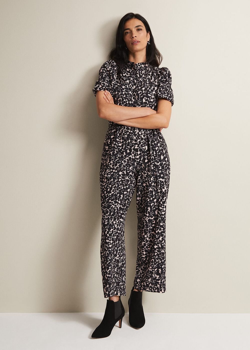 Dorothea Floral Jumpsuit Black/Multi
