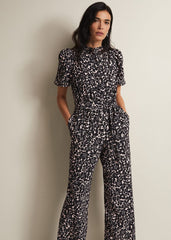Dorothea Floral Jumpsuit Black/Multi