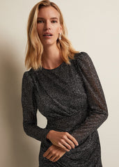 Cady Sparkle Mini Dress Black