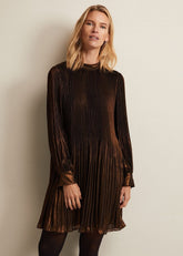 Annabel Foil Dress Gold
