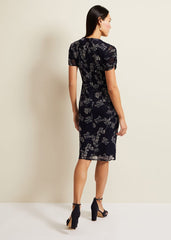 Remi Floral Mesh Dress Multi-Coloured