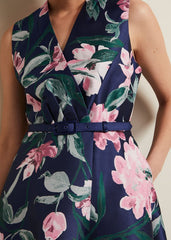Salina Floral Jacquard Dress Multi-Coloured