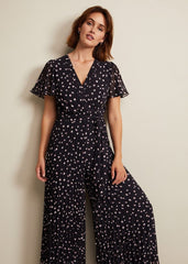 Alexandra Spot Pleat Jumpsuit Multi-Coloured