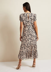 Amy Floral Midi Dress Multi-Coloured