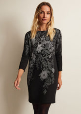 Loreina Floral Tunic Dress Black