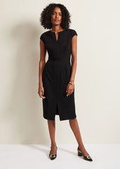 Karmie Black Ponte Bodycon Midi Dress Black