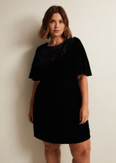 Charlie Velvet Dress Black