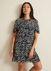 Maeve Floral Tiered Shift Dress Multi-Coloured
