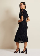 Matilda Tapework Midi Dress Navy