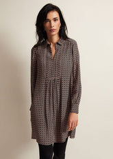 Fran Geo Swing Dress Black/Multi