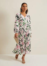 Petite Penny Floral Midi Dress Multi-Coloured