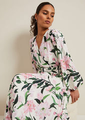 Petite Penny Floral Midi Dress Multi-Coloured