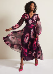 Isadora Pleated Dress Multi-Coloured
