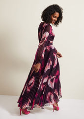 Isadora Pleated Dress Multi-Coloured