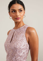 Jaclyn Embroidered Maxi Dress Pale Pink