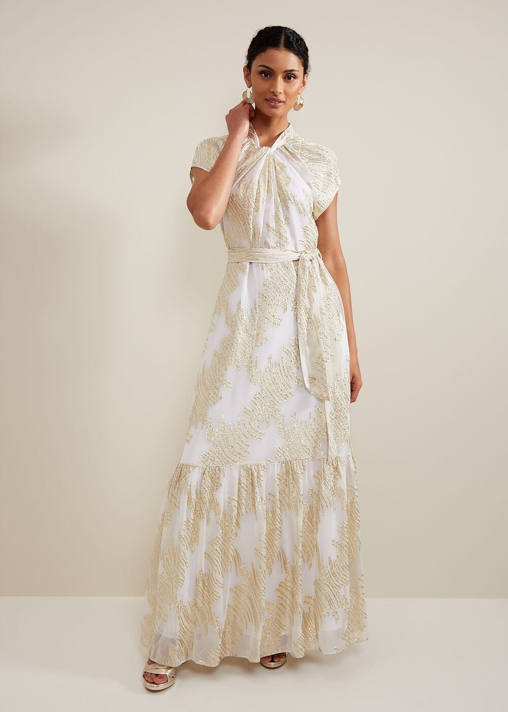Kerena Shimmer Maxi Dress Multi-Coloured