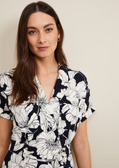 Constance Floral Jumpsuit Navy/Ivory