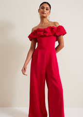 Mallory Ruffle Jumpsuit Pink