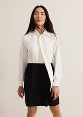 Tilly Shift Mini Dress Black/Ivory