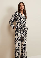 Constance Geo Jumpsuit Black