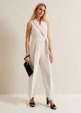 Clarissa Tux Wide Leg Jumpsuit Ivory