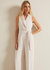 Clarissa Tux Wide Leg Jumpsuit Ivory