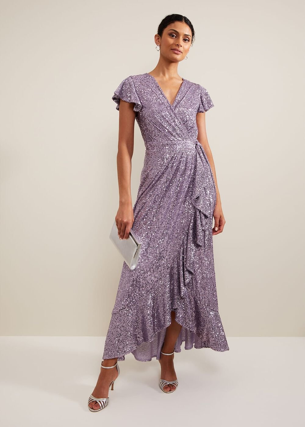 Carina Sequin Maxi Dress Purple