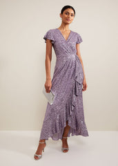 Carina Sequin Maxi Dress Purple