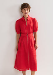 Carey Check Dress Red