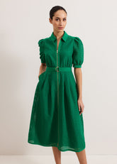 Carey Check Dress Green