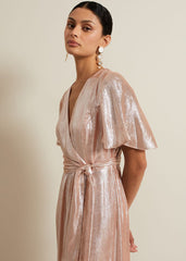 Fleur Metallic Maxi Dress Metallic