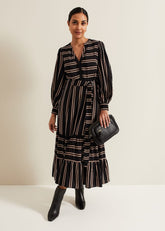 Petite Laura Midaxi Dress Black/Multi