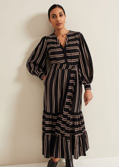 Petite Laura Midaxi Dress Black/Multi