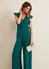Kallie Belted Jumpsuit Green