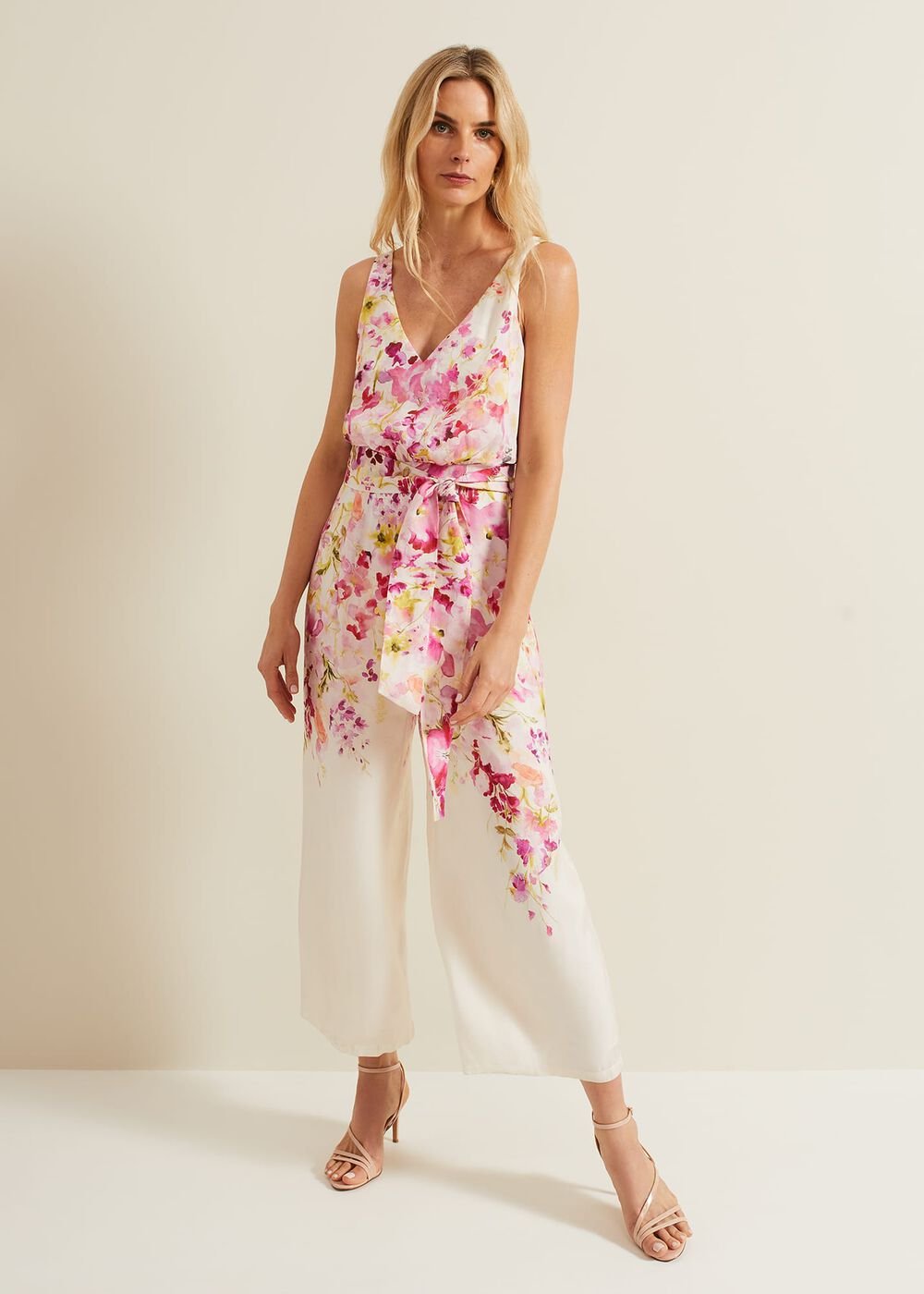 Ethel Floral Wide Leg Jumpsuit Multi-Coloured