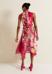 Lucinda Floral Midi Dress Multi-Coloured