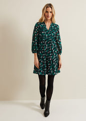 Abstract Penele Dress Green Multi