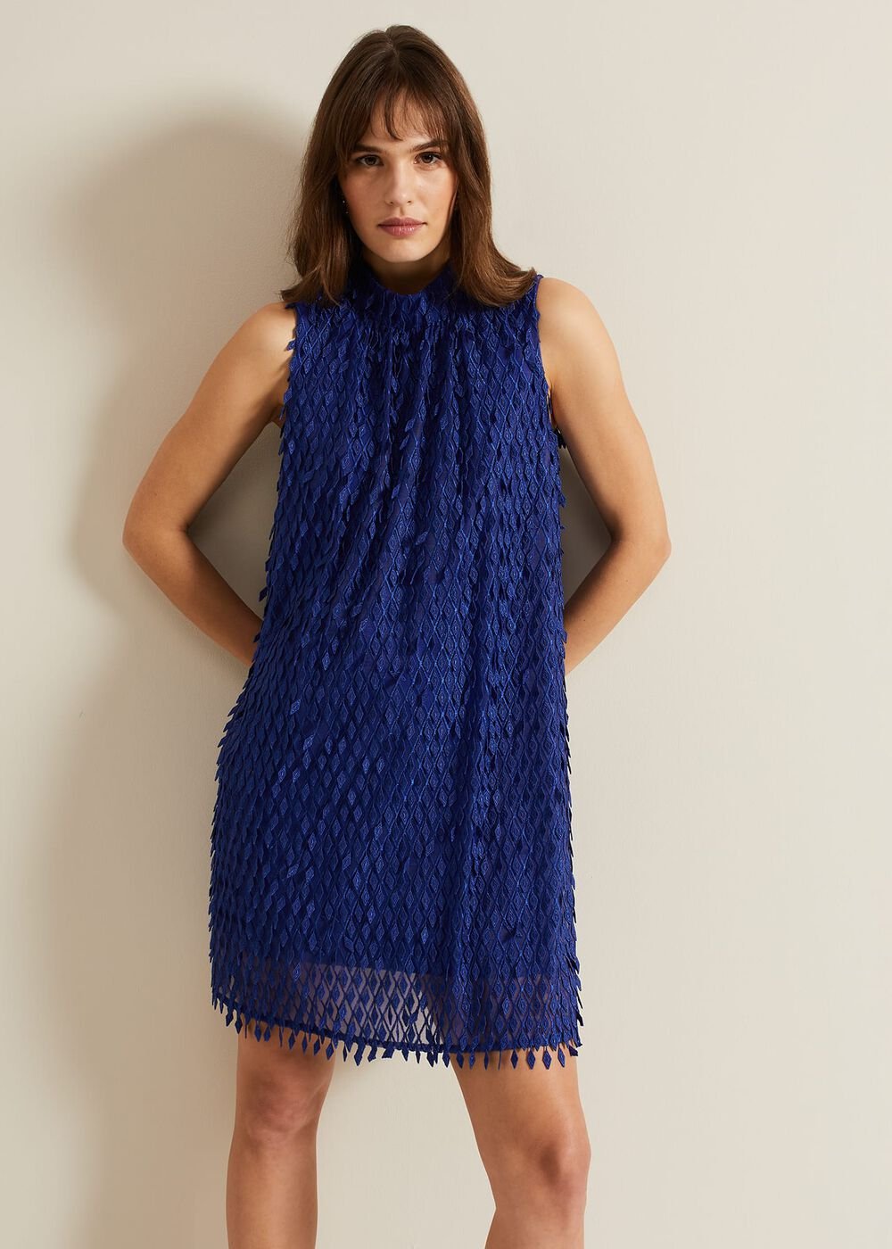Zafia Shift Dress Blue