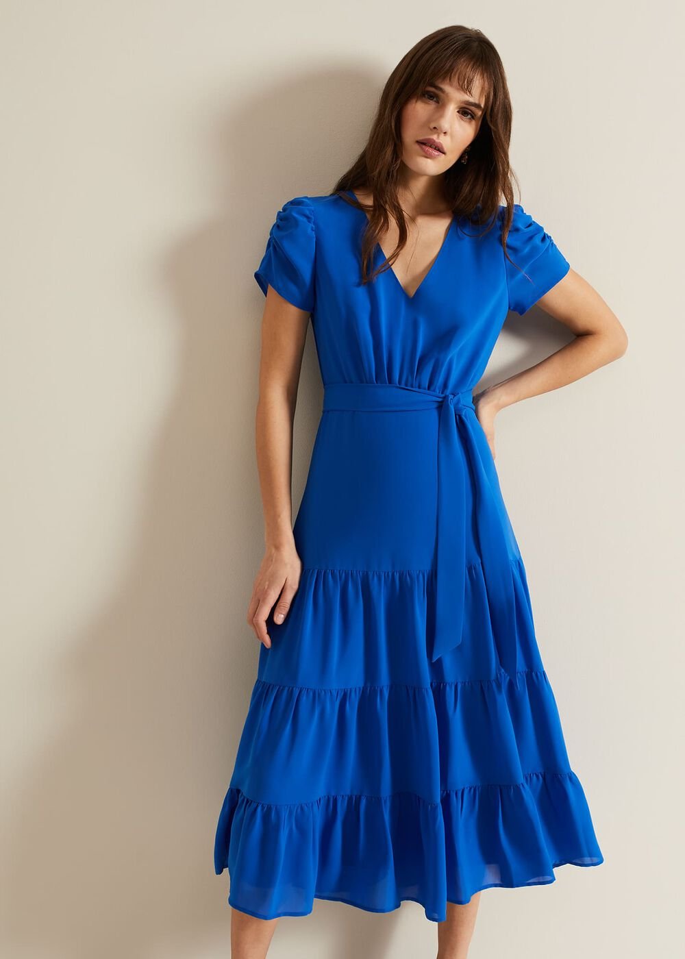 Lola Blue Tiered Dress Blue