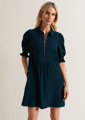 Candice Zip Swing Dress Teal