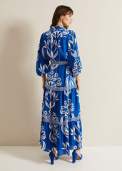 Coralie Print Shirt Midaxi Dress Multi-Coloured