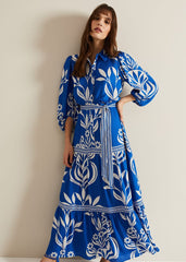 Coralie Print Shirt Midaxi Dress Multi-Coloured