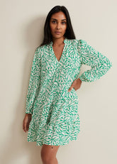 Petite Penele Swing Dress Green