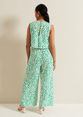 Petite Aubrey Geo Jumpsuit Green