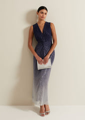 Sara Metallic Jersey Maxi Dress Multi-Coloured