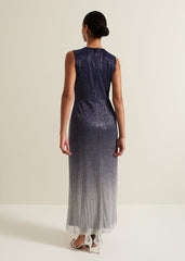 Sara Metallic Jersey Maxi Dress Multi-Coloured