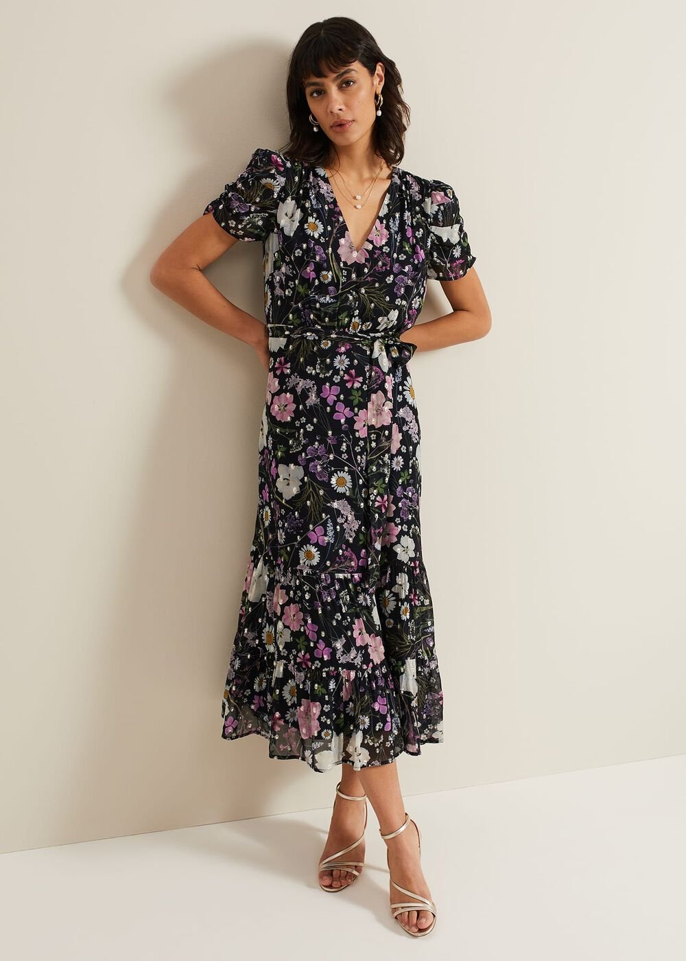 Azalea Print Fil Coupe Dress Multi-Coloured
