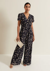 Petite Helene Floral Print Jumpsuit Multi-Coloured