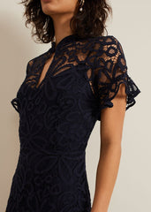 Lula Lace Dress Navy
