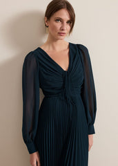 Petite Kindra Teal Midi Dress Teal
